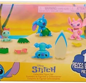 Disney Stitch Collectible Figure Set - 11-Piece 2-Inch Figurines for Kids 3+, Home Decor or Holiday Stocking Stuffers, P