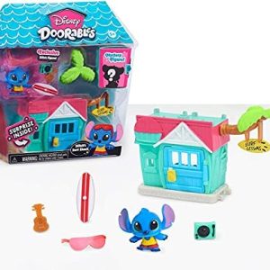 DOORABLES Disney Mini Playset Stitch’s Surf Shack - Fun Collectible Toy for Kids Ages 5 and Up - Includes Surprise Figur